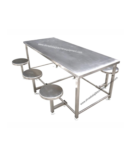 Stainless Steel Dining Table Six Seater 